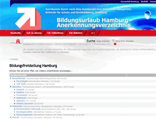 Tablet Screenshot of bildungsurlaub-hamburg.de